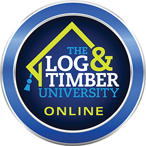 Log & Timber University Online logo.