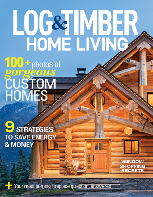 Log & Timber Home Living magazine cover.